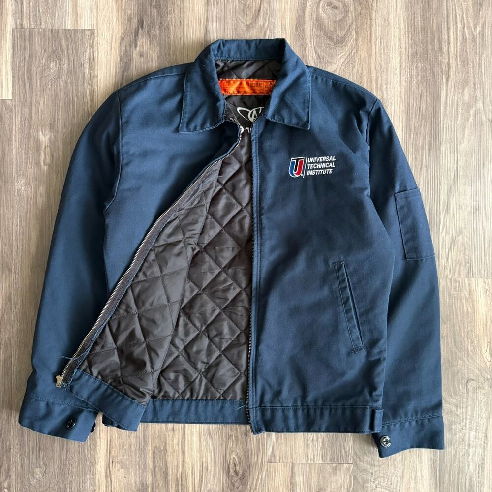 Vintage Mechanic Detroit Jacket Men's Size S Blue Workwear Eisenhower Zip Up UTI